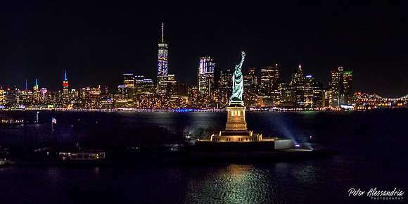 Helicopter Flight Aerial New York City Night
