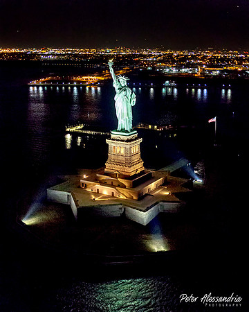 Helicopter Flight Aerial New York City Night