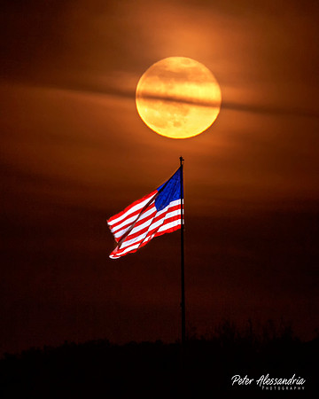 Statue of Liberty Super Moon