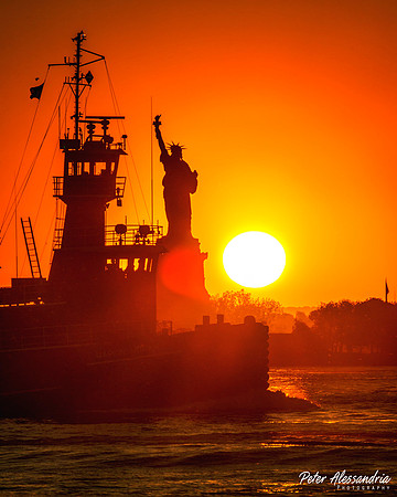 Statue of Liberty Sunset