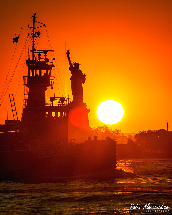 Statue of Liberty Sunset