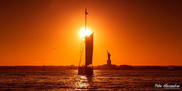 Statue of Liberty Sunset