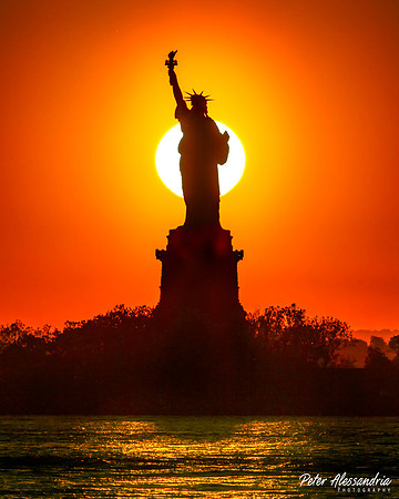 Statue of Liberty Sunset