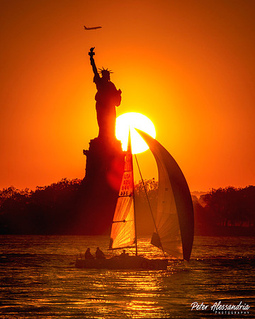 Statue of Liberty Sunset