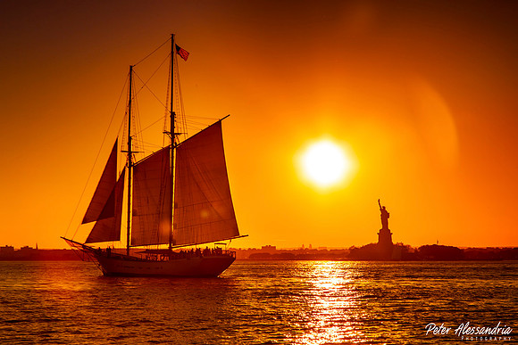 Statue of Liberty Sunset