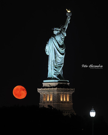 Statue of Liberty Full Moon
