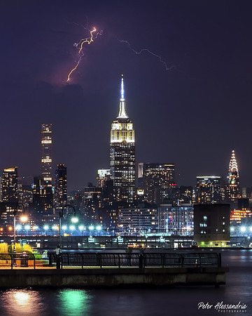 Empire State Building Lightning Strike