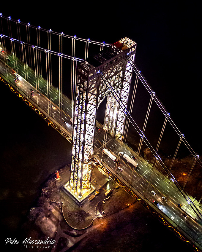 George Washington Bridge Tower Lights