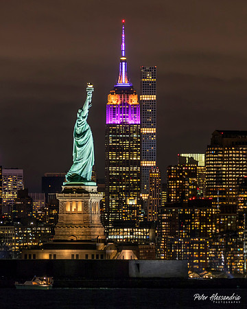 Statue of Liberty + Empire State Building
