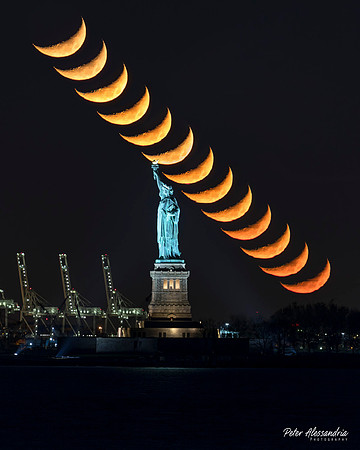 Statue of Liberty Crescent Moon