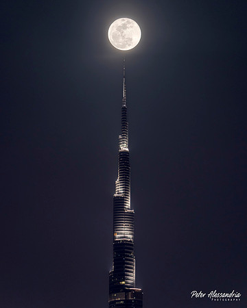 Burj Khalifa SuperMoon