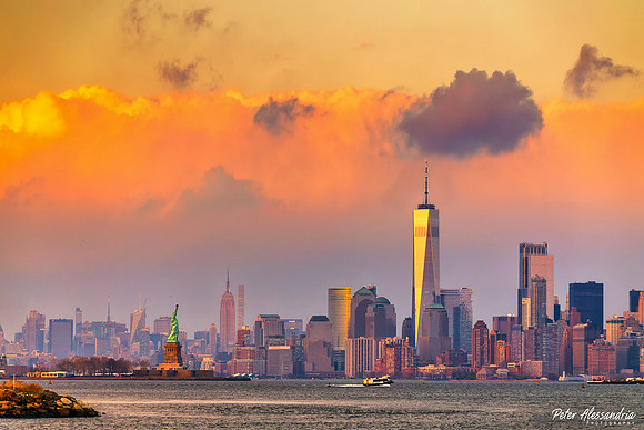 Statue of Liberty + Empire State Building