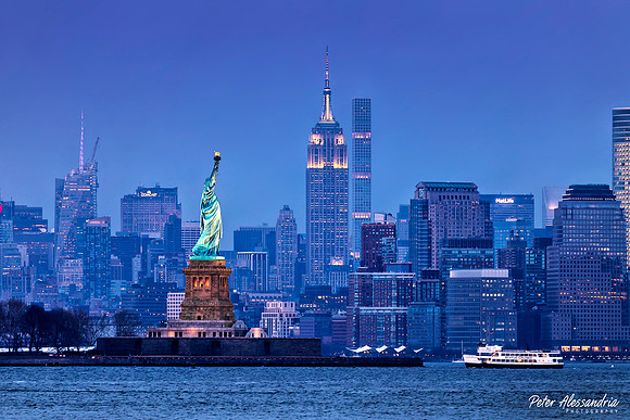Statue of Liberty + Empire State Building