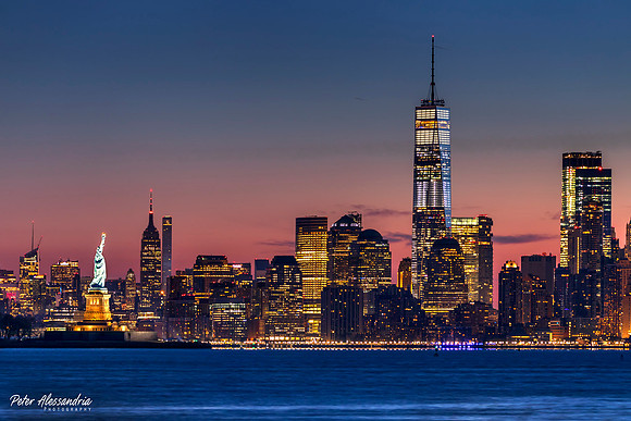 Statue of Liberty + Empire State Building