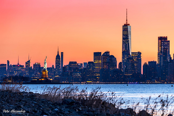Statue of Liberty + Empire State Building
