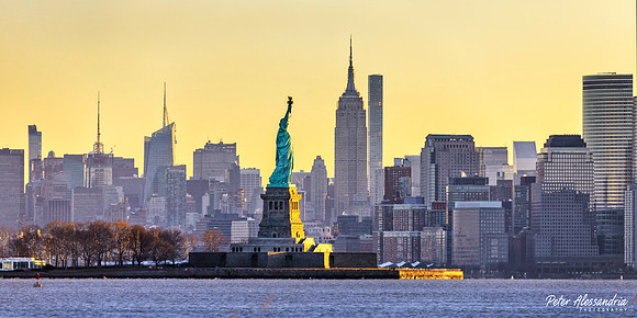 Statue of Liberty + Empire State Building