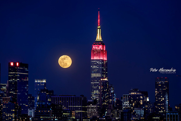 Empire State Building Moon