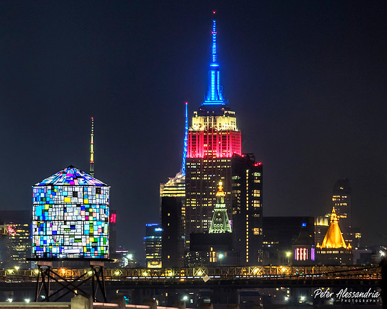 Tom Fruin Water Tower Empire State Building