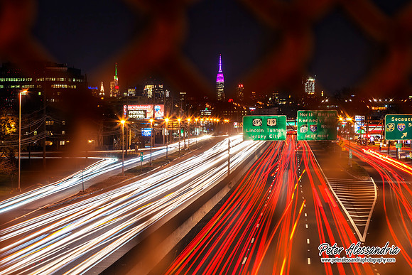 Night Time Car Trails New York City