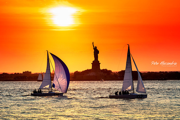 Statue of Liberty Sunset