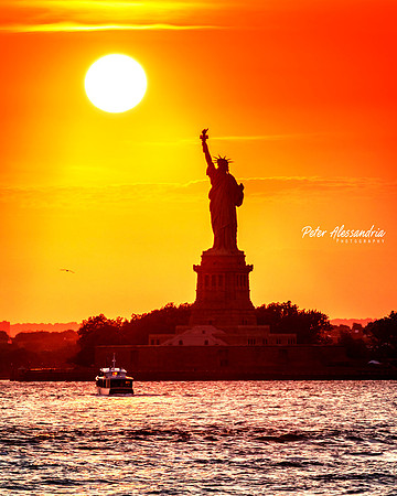 Statue of Liberty Sunset