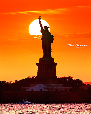 Statue of Liberty Sunset