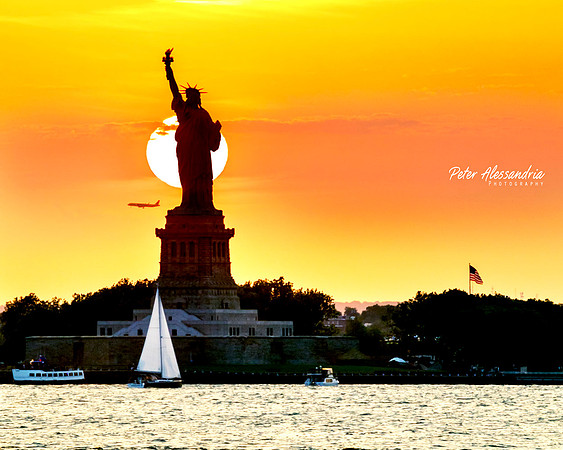 Statue of Liberty Sunset