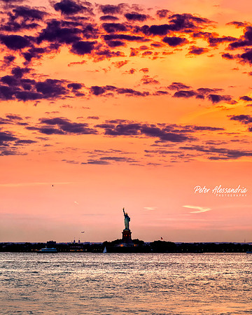 Statue of Liberty Sunset