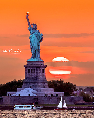 Statue of Liberty Sunset