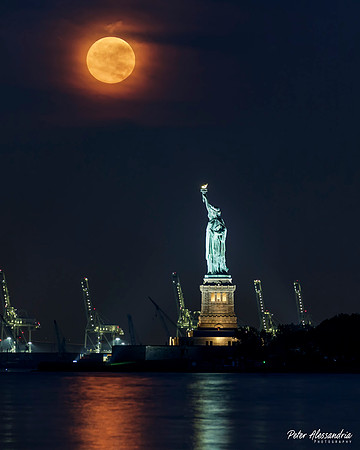 Full Moon Statue of Liberty