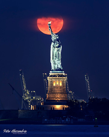Full Moon Statue of Liberty