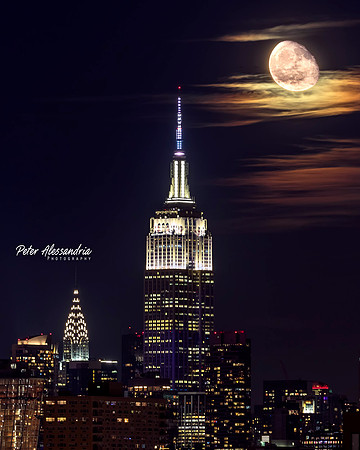 Empire State Building Moon
