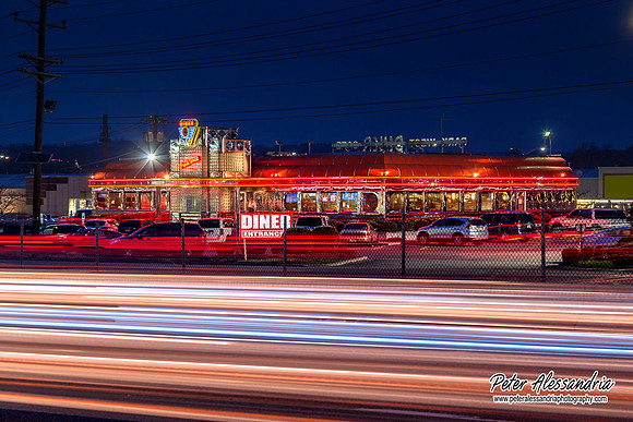 Night Time Car Trails New York City