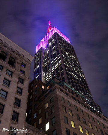 Empire State Building Purple