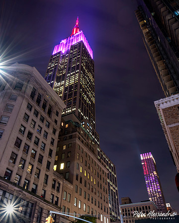 Empire State Building Purple