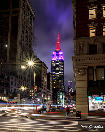Empire State Building Purple