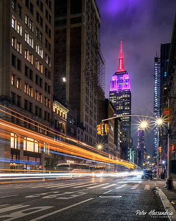 Empire State Building Purple