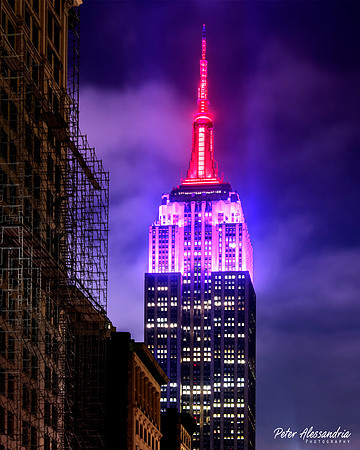 Empire State Building Purple