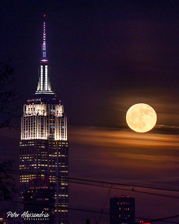 Empire State Building Moon