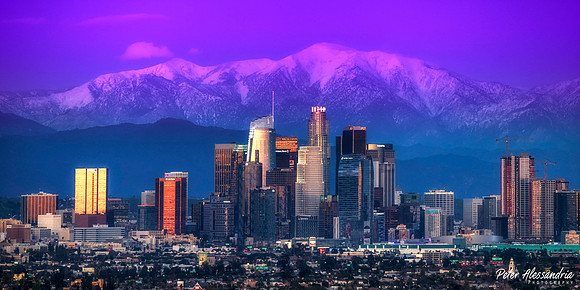 Los Angeles Snow Covered Mountains