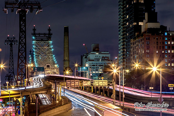 Night Time Car Trails New York City