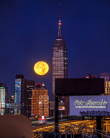 Empire State Building Super Moon
