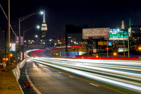 Night Time Car Trails New York City