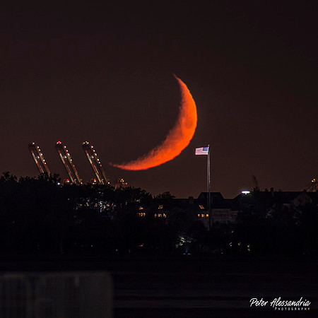 Statue of Liberty Crescent Moon