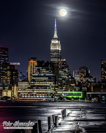 Empire State Building Super Moon