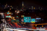 Night Time Car Trails New York City