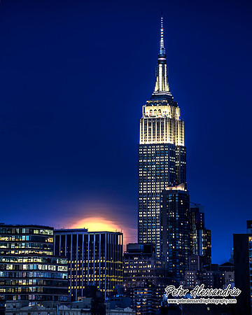 Empire State Building Super Moon