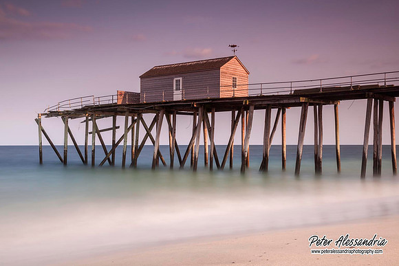 Super Moon ocean pier