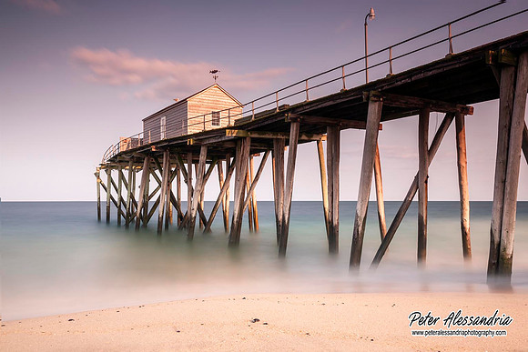 Super Moon ocean pier