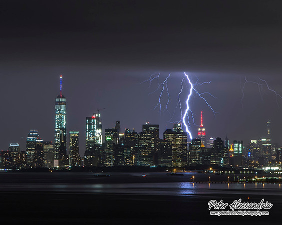 Lightning Strikes Over NYC